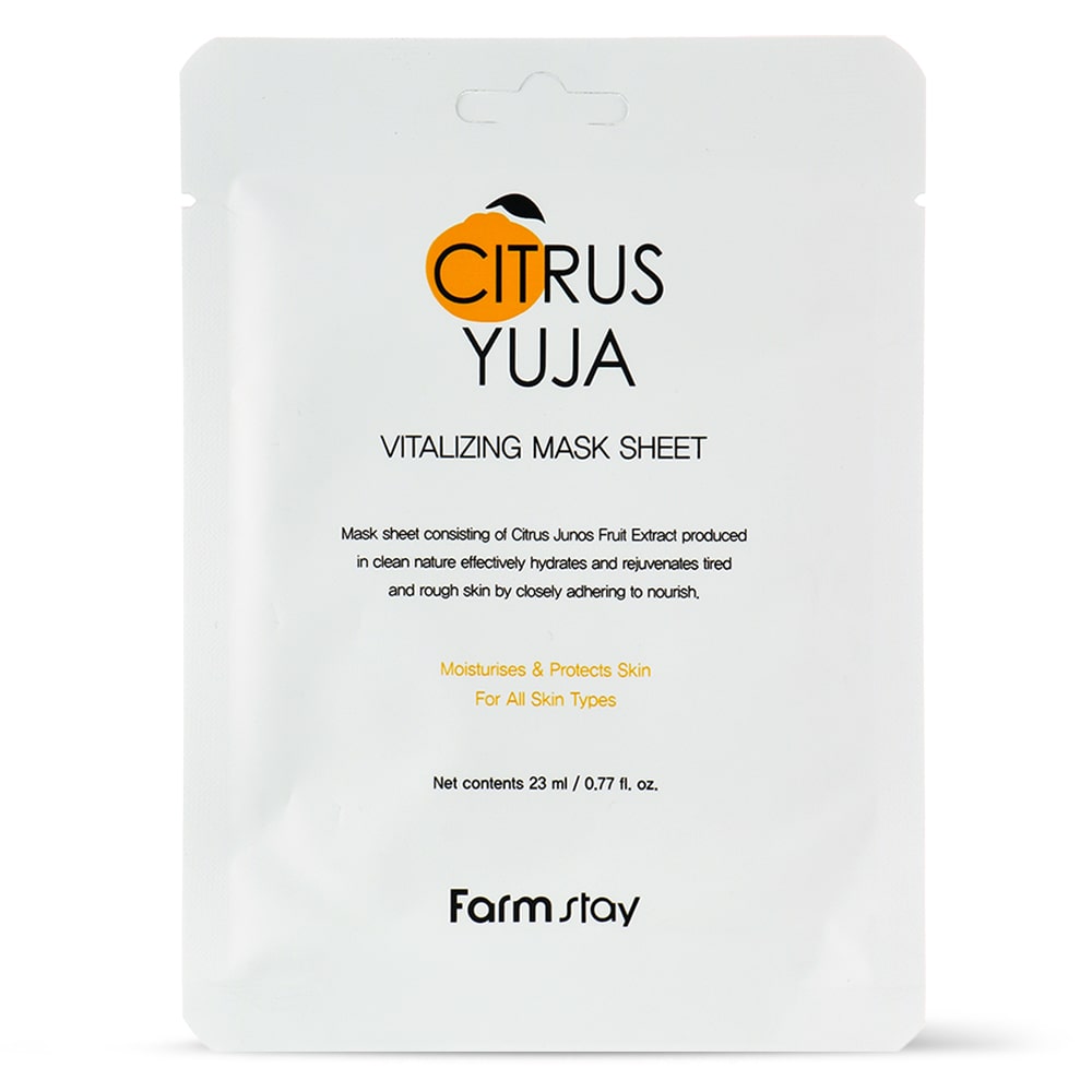 Farmstay – Citrus Yuja gyvybiškai svarbi kaukė, 23 ml, PAGAMINTA KORĖJOJE